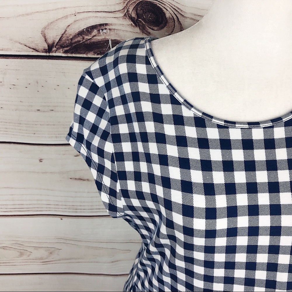 NEW BONGO Gingham Open Back Checkered Dress - Picture 4 of 9